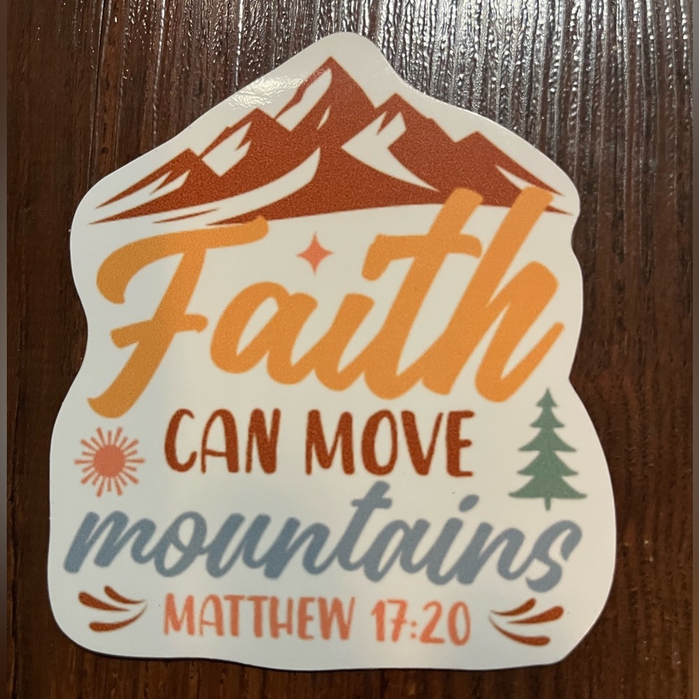 Faith Can Move Mountains Refrigerator Car Magnet
